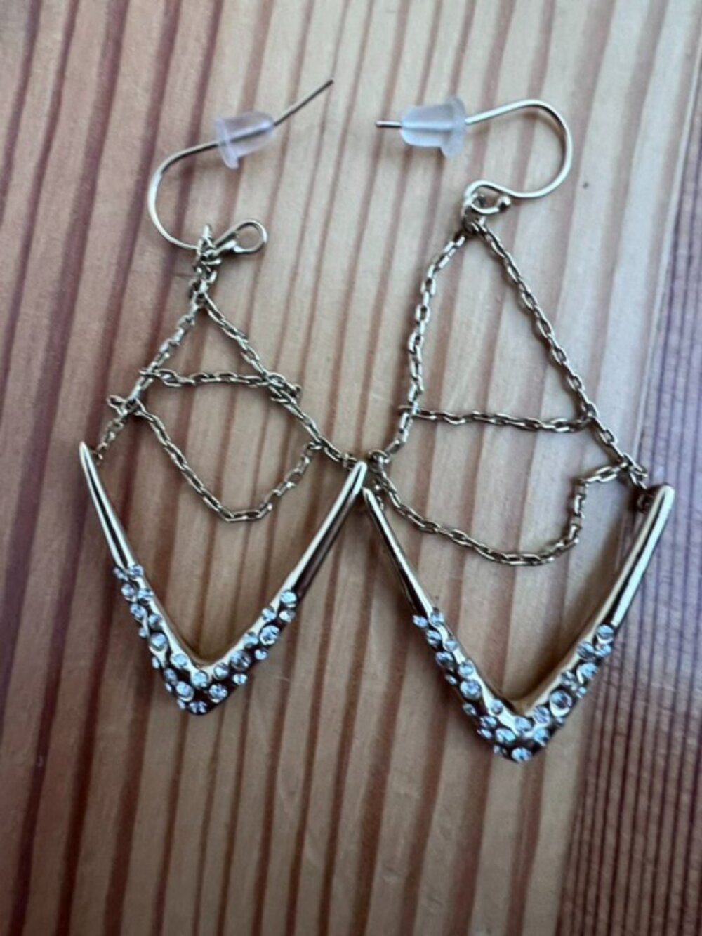 Alexis Bittar Gold & Crystal Drop Earrings - Pristine!